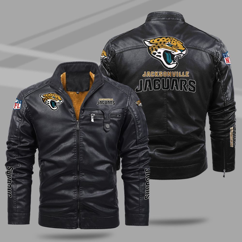 Jacksonville Jaguars NFL Teams Fleece Leather Jacket For All Season NH24