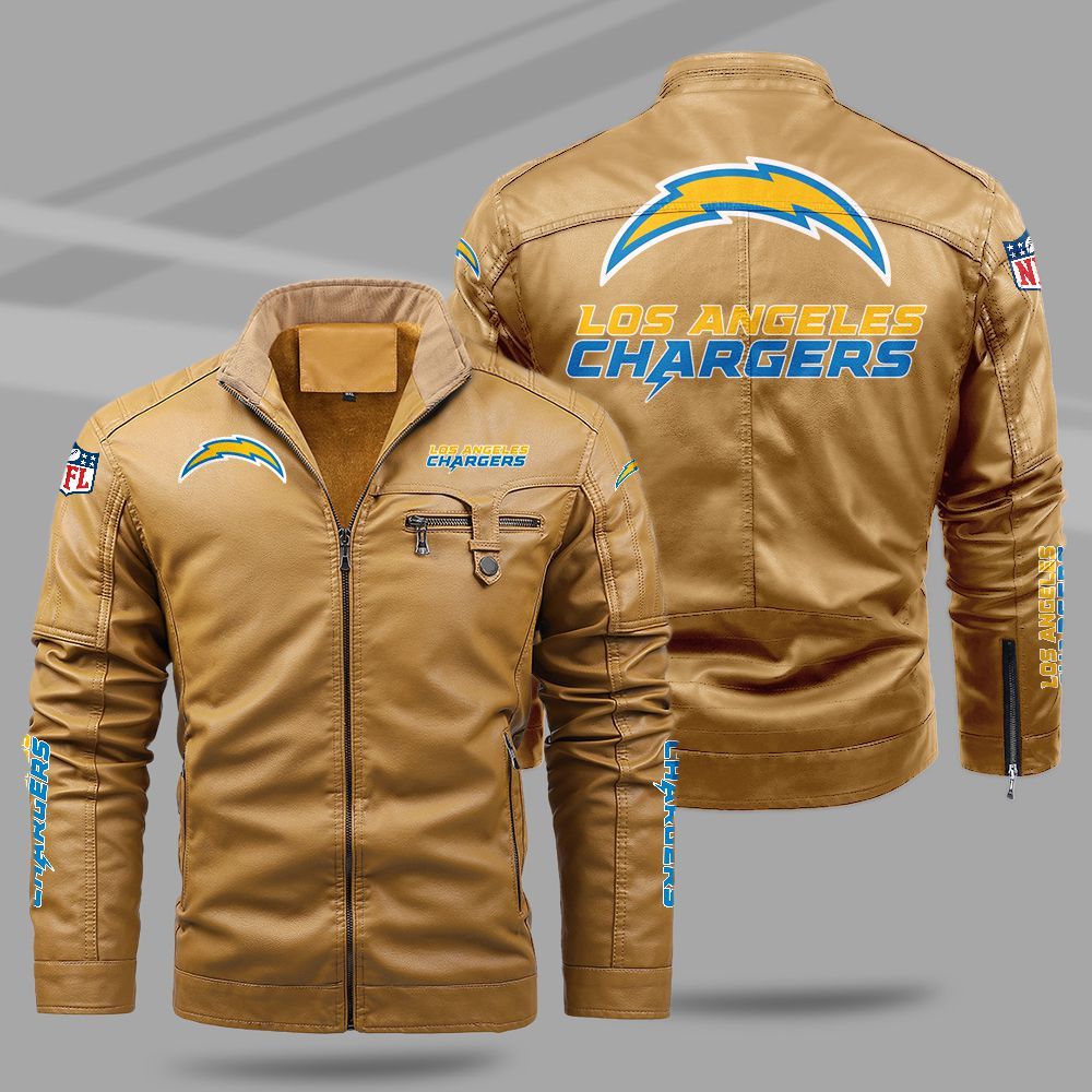 Los Angeles Chargers NFL Teams Fleece Leather Jacket For All Season NH24
