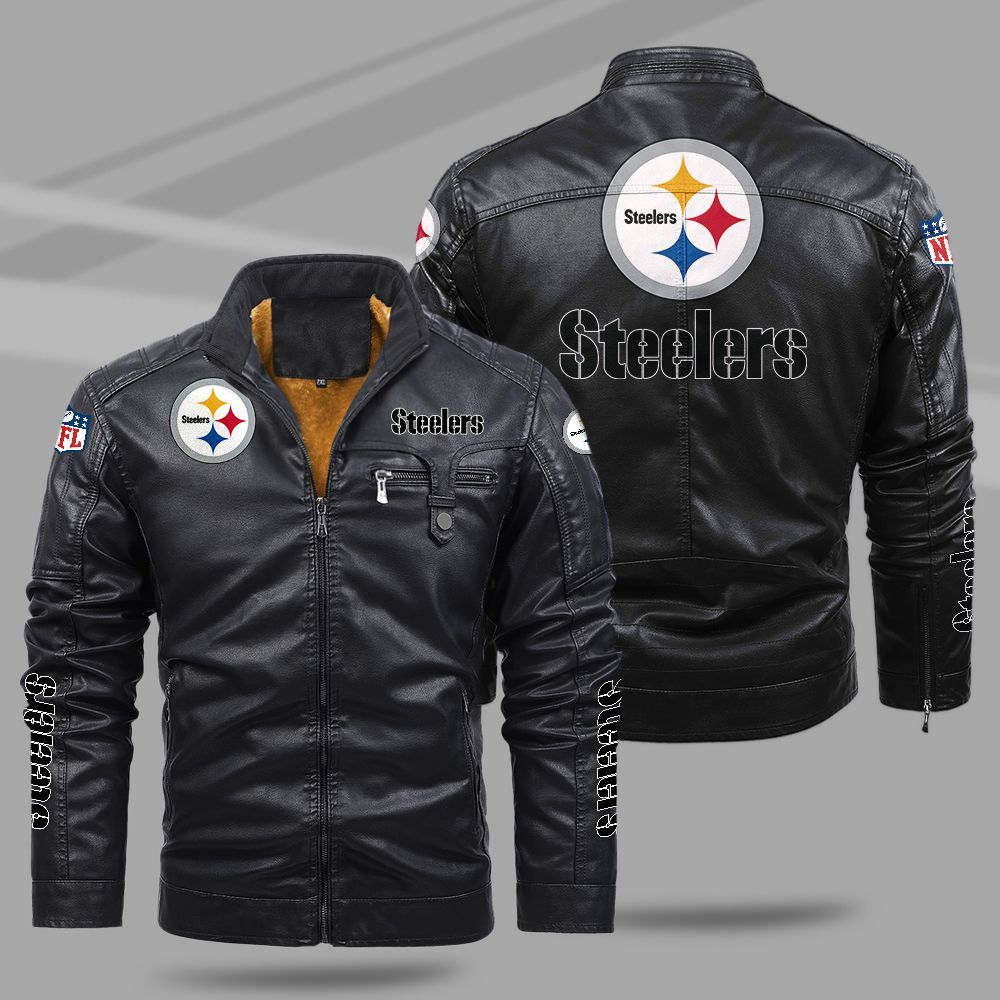 Pittsburgh Steelers NFL Teams Fleece Leather Jacket For All Season NH24
