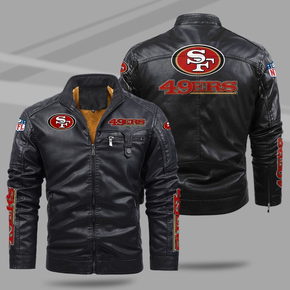 San Francisco 49ers NFL Teams Fleece Leather Jacket For All Season NH24