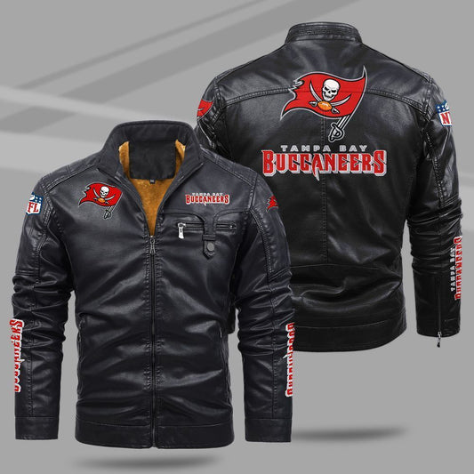 Tampa Bay Buccaneers NFL Teams Fleece Leather Jacket For All Season NH24