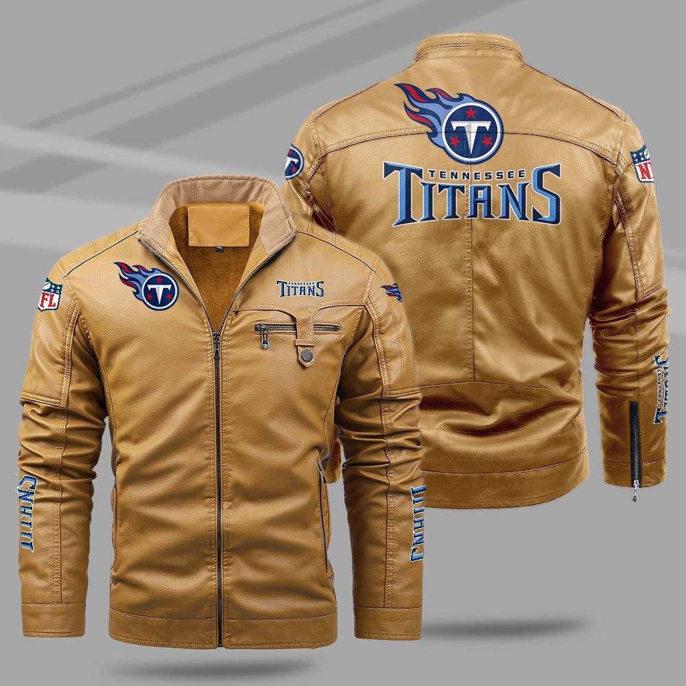 Tennessee Titans NFL Teams Fleece Leather Jacket For All Season NH24