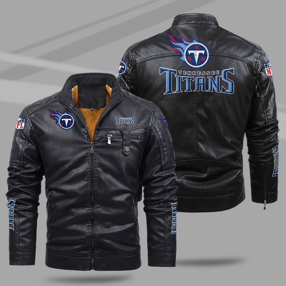 Tennessee Titans NFL Teams Fleece Leather Jacket For All Season NH24